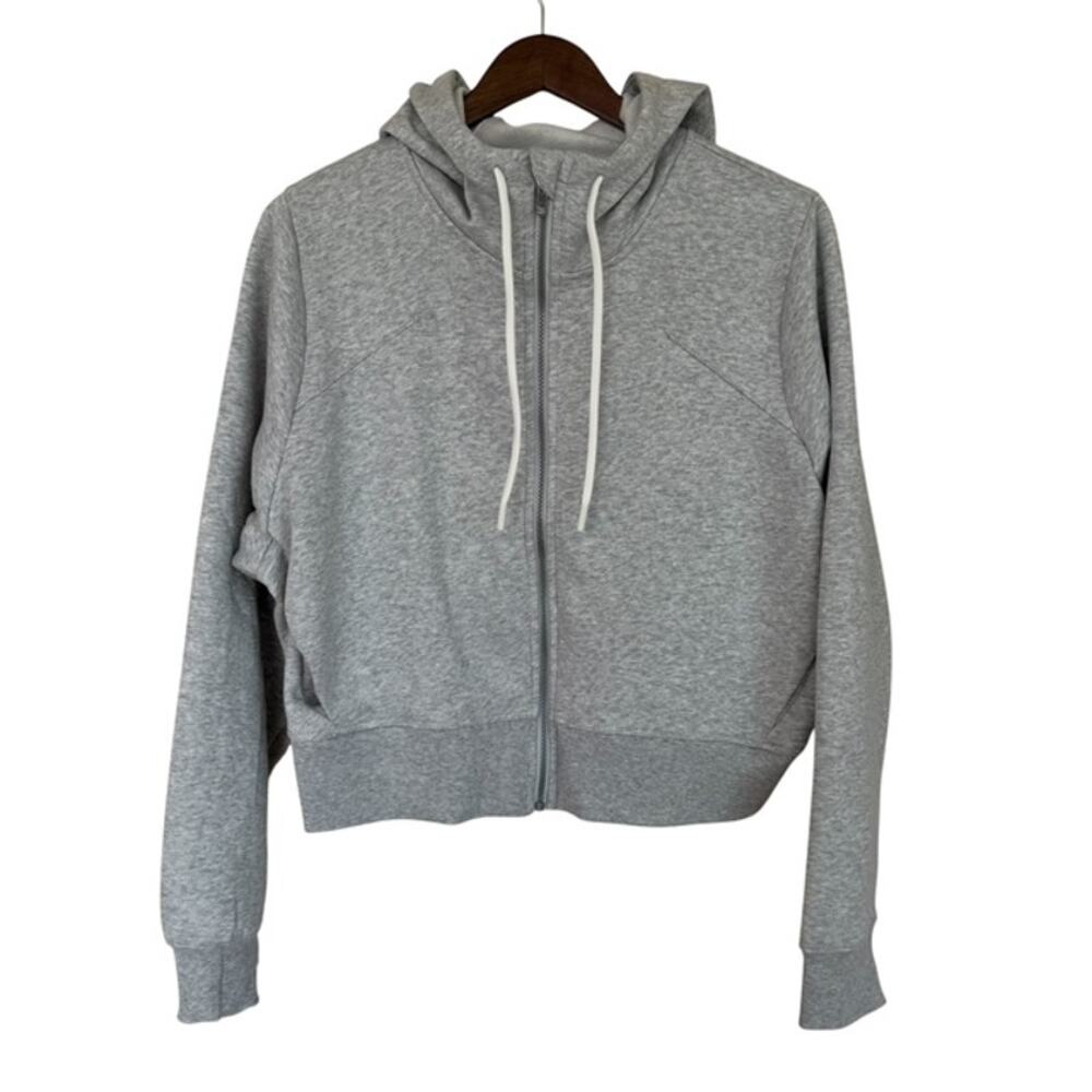 All In Motion Light Gray Cropped Full Zip Hoodie - XXL - NWT